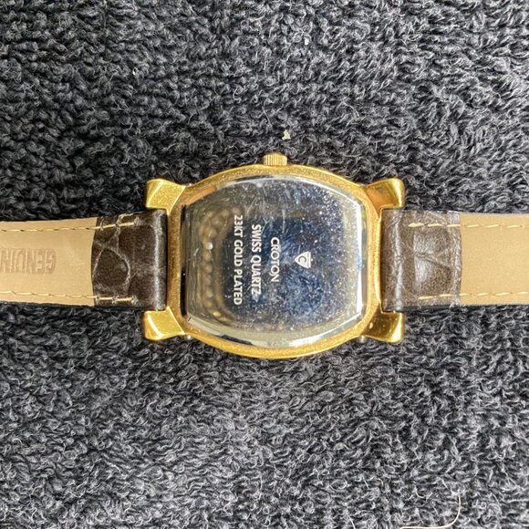 Croton Swiss 23 K Gold Plated Credit Suisse Gold Ingot Watch. 1 gram Ingot - Picture 2 of 10